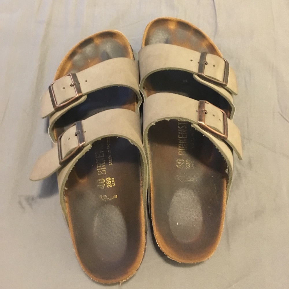 Grey Birkenstock Sandals